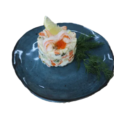 Салат «Оливье с креветками»