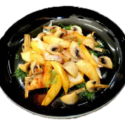 Картофель жаренный с грибами